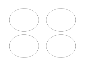 Small Oval Shape Outline Craft Template Printable