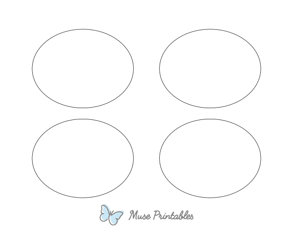 Small Oval Shape Outline Craft Template