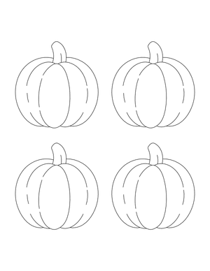 Small Pumpkin Outline Craft Template Printable