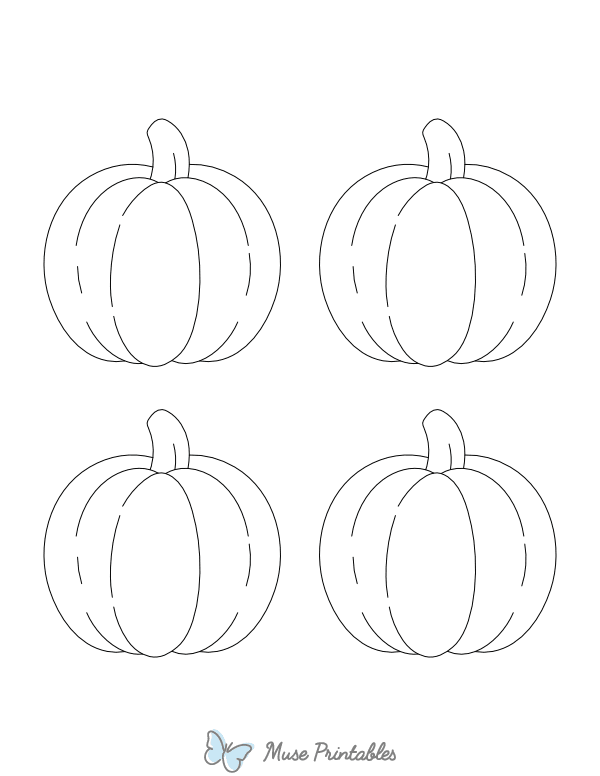 Small Pumpkin Outline Craft Template Printable
