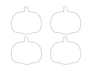 Small Pumpkin Shape Outline Craft Template Printable