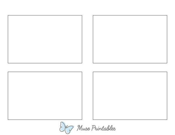 Small Rectangle Shape Outline Craft Template Printable