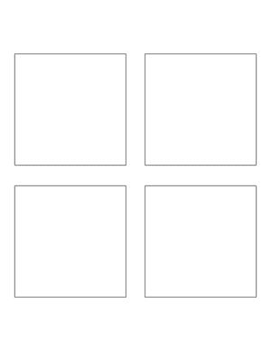 Small Square Shape Outline Craft Template Printable