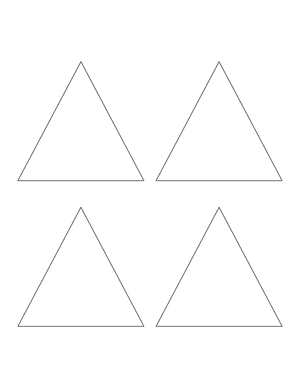 Small Triangle Shape Outline Craft Template Printable