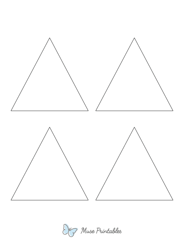 Small Triangle Shape Outline Craft Template Printable