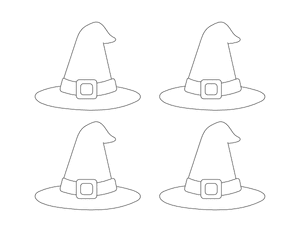Small Witch Hat Outline Craft Template Printable