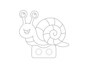 Snail Two Finger Puppet Craft Template Printable