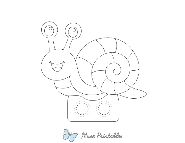 Snail Two Finger Puppet Craft Template