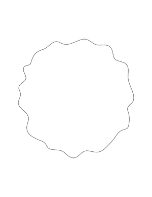 Squiggly Circle Shape Outline Craft Template Printable