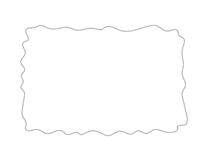 Squiggly Rectangle Shape Outline Craft Template Printable