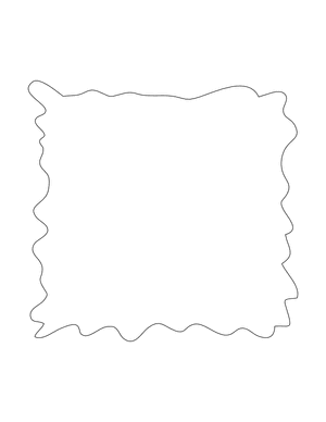 Squiggly Square Shape Outline Craft Template Printable