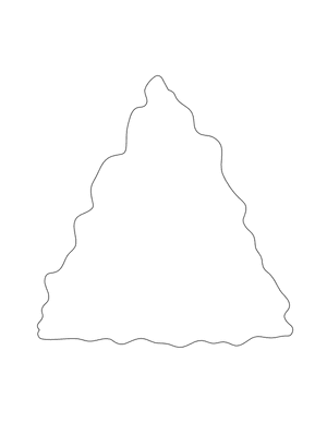 Squiggly Triangle Shape Outline Craft Template Printable