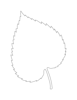 Sunflower Leaf Shape Outline Craft Template