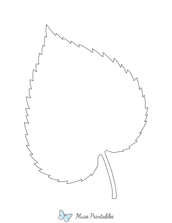 Sunflower Leaf Shape Outline Craft Template