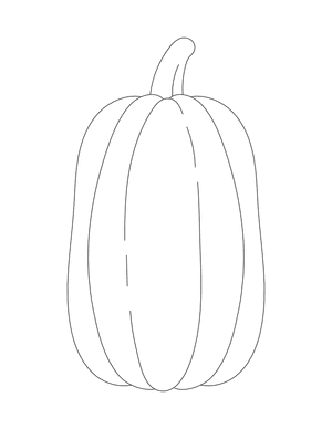 Tall Pumpkin Outline Craft Template Printable