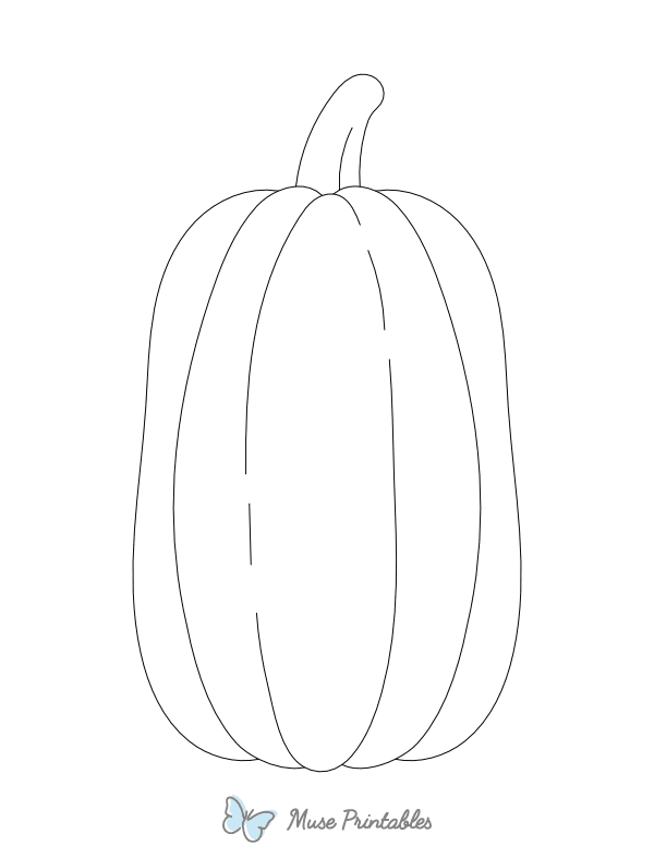 Tall Pumpkin Outline Craft Template Printable