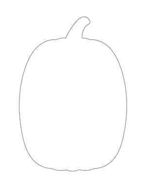 Tall Pumpkin Shape Outline Craft Template