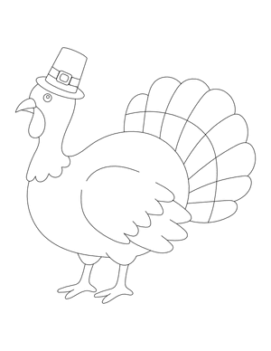 Thanksgiving Turkey Outline Craft Template