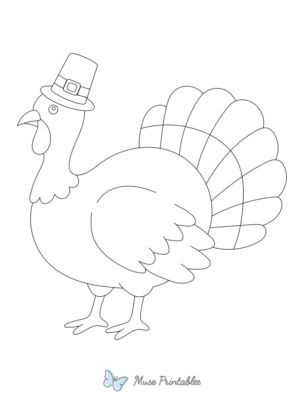 Thanksgiving Turkey Outline Craft Template