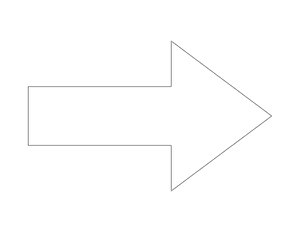 Thick Arrow Shape Outline Craft Template Printable
