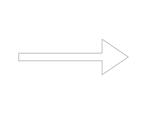 Thin Arrow Shape Outline Craft Template Printable