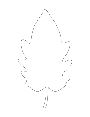 Tomato Leaf Shape Outline Craft Template Printable