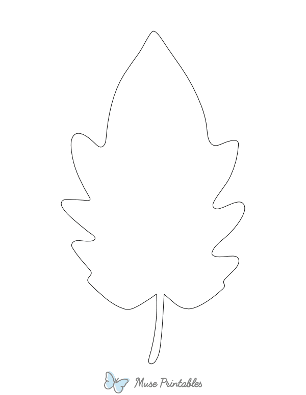 Tomato Leaf Shape Outline Craft Template