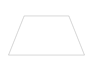 Trapezoid Shape Outline Craft Template Printable