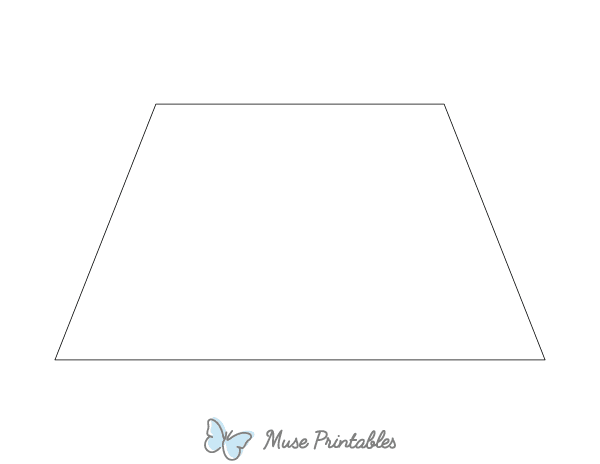 Trapezoid Shape Outline Craft Template
