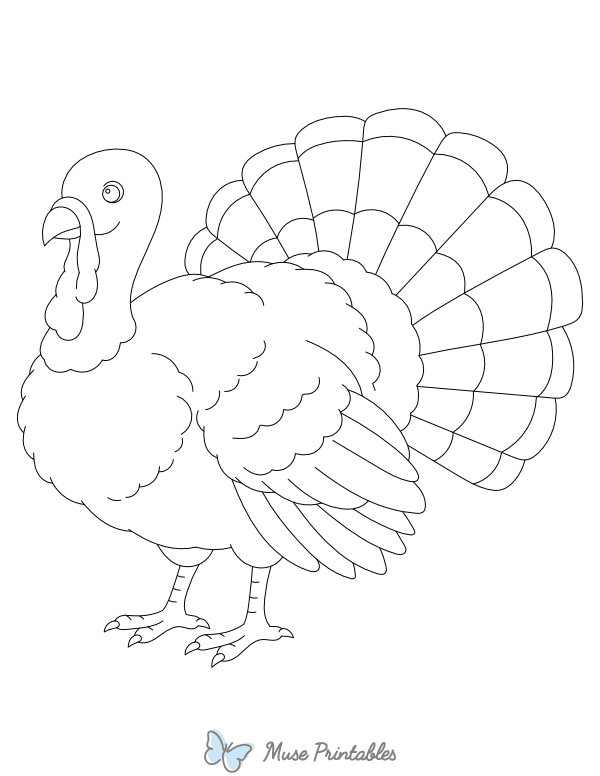 Turkey Outline Craft Template