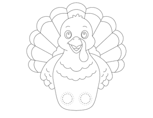 Turkey Two Finger Puppet Craft Template Printable