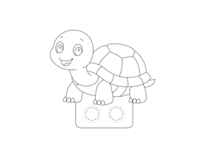 Turtle Two Finger Puppet Craft Template Printable