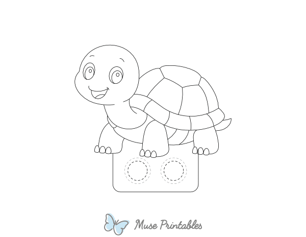 Turtle Two Finger Puppet Craft Template