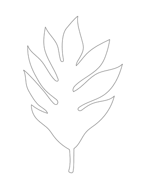 Ulu Leaf Shape Outline Craft Template Printable