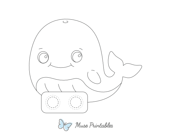 Whale Two Finger Puppet Craft Template Printable
