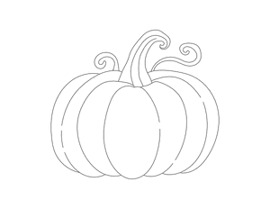 Whimsical Pumpkin Outline Craft Template Printable