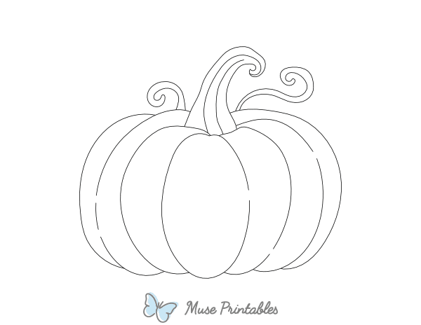 Whimsical Pumpkin Outline Craft Template
