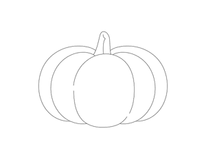 Wide Pumpkin Outline Craft Template Printable