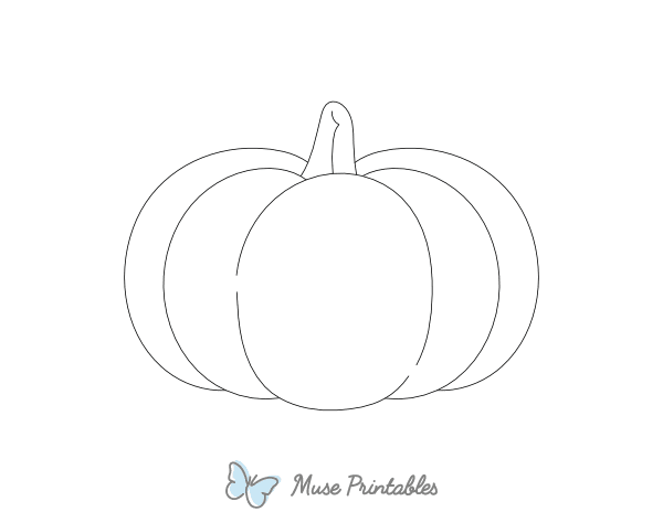 Wide Pumpkin Outline Craft Template