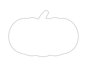 Wide Pumpkin Shape Outline Craft Template Printable