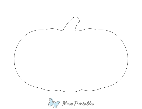 Wide Pumpkin Shape Outline Craft Template