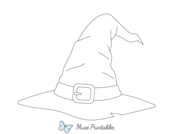 Witch Hat Outline Craft Template Printable