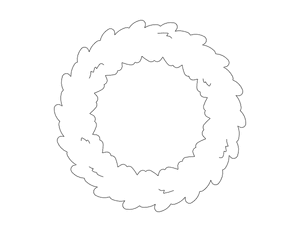 Wreath Outline Craft Template Printable