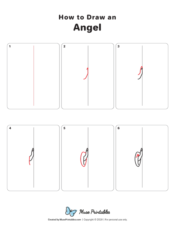 How to Draw an Angel - Printable Tutorial