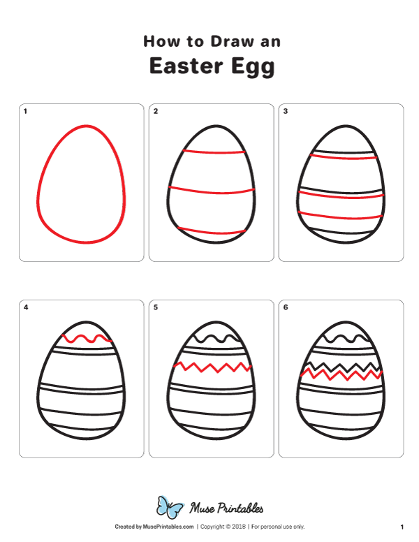 How to Draw an Easter Egg - Printable Tutorial