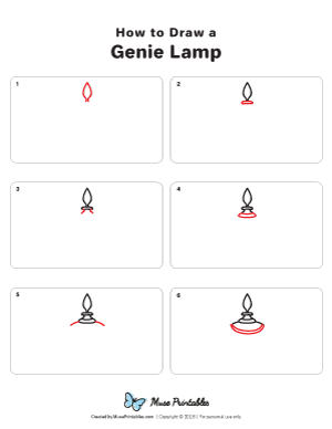 How to Draw a Genie Lamp
