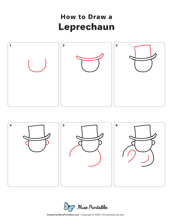 How to Draw a Leprechaun - Printable Tutorial