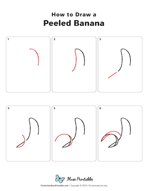 How to Draw a Peeled Banana