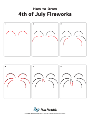How to Draw  4th of July Fireworks