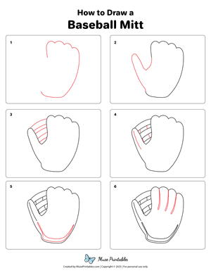 How to Draw a Baseball Mitt